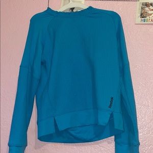 Reebok blue workout long sleeve